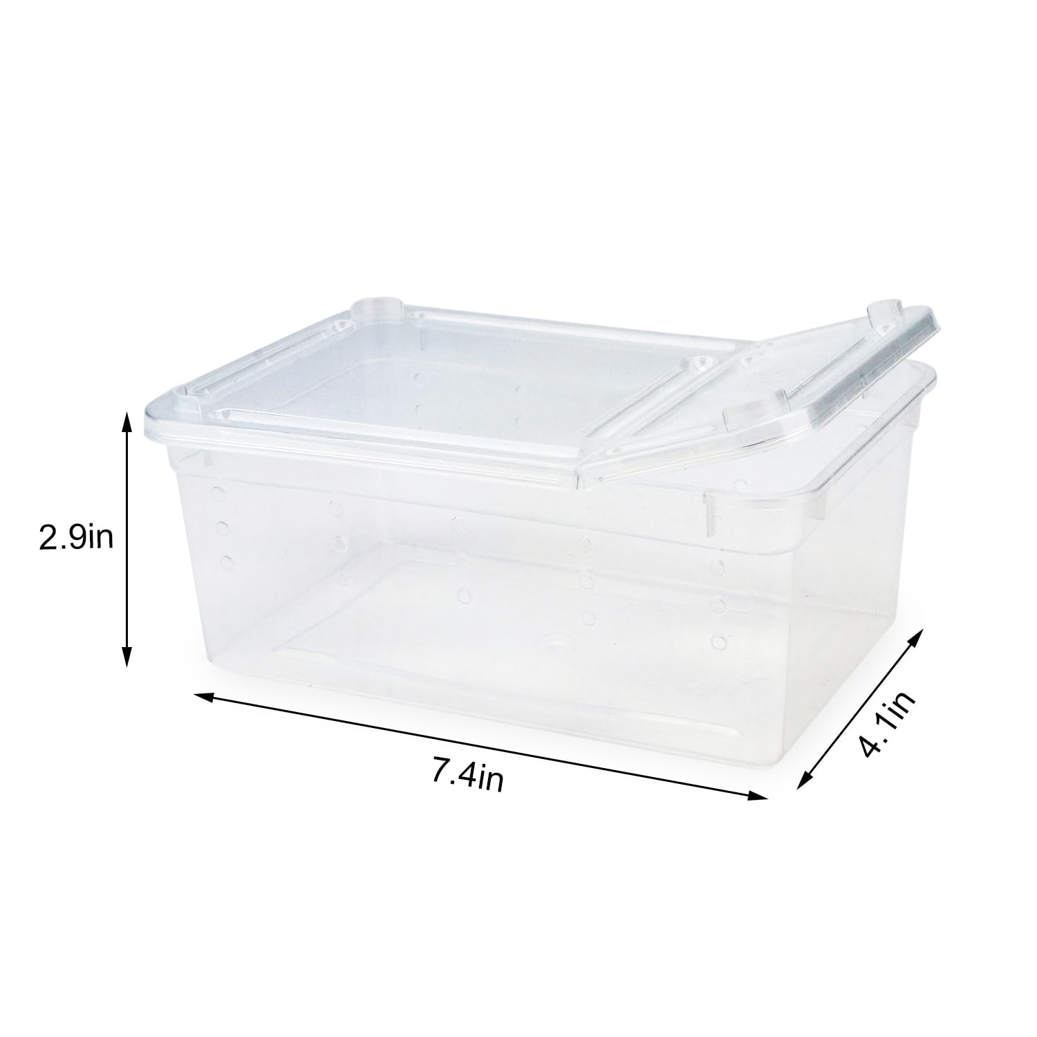 Hypeety Small Reptile Breeding Box For Reptiles Small Snake Small Turtle Spiders Geckos Frogs Breeding Box Case Feeding Hatching Container Small Reptile Tank Terrarium