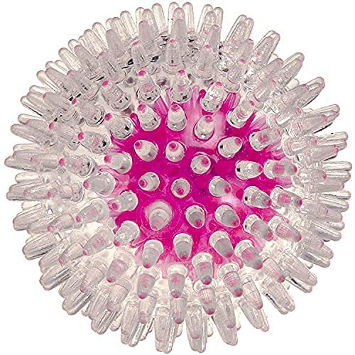 KsPups Durable Natural Rubber Ball Inside Ball with Solid Squeky Sound Chew Ball Toy Ideal for Large and Medium Size Dogs  Mult