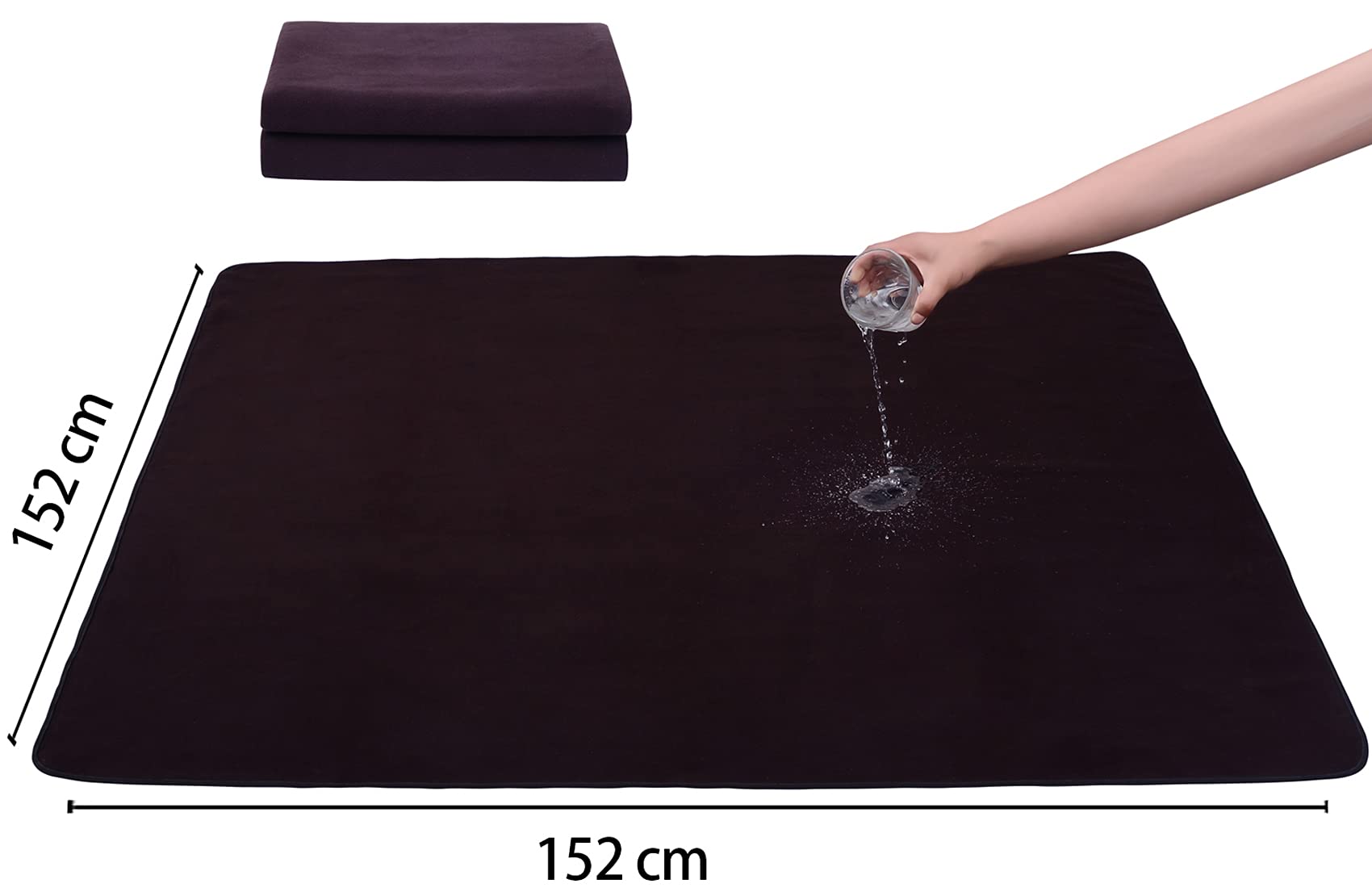 Extra Large Washable Pee Pads for Dogs Reusable Dog Floor Mats 60 x 60, Non Slip Puppy Training Pad, Whelping Pads for Guinea Pi