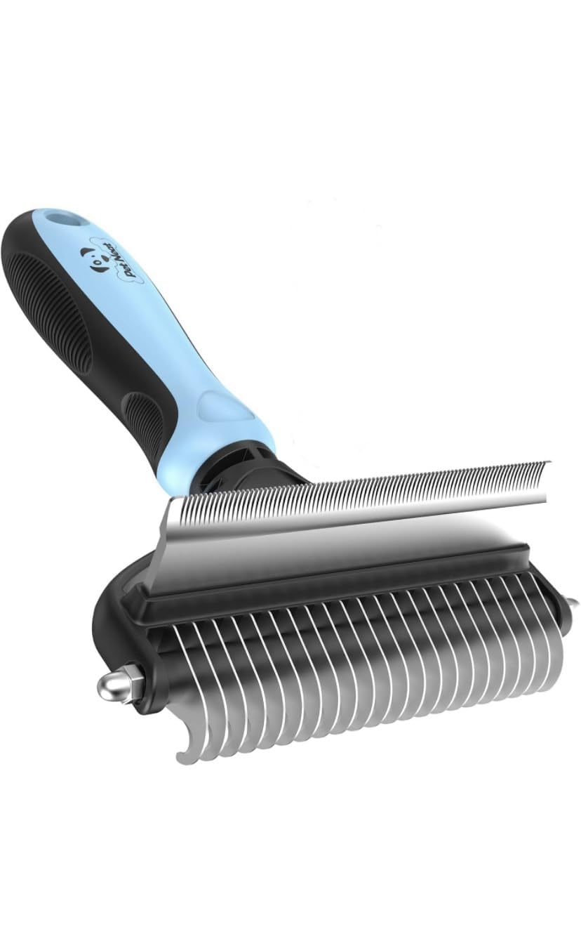 Pritasha Dog Brush And Cat Brush 2 Sided Pet Grooming Tool Easy Mats & Tangles Removing No More Nasty Shedding And Flying Hair