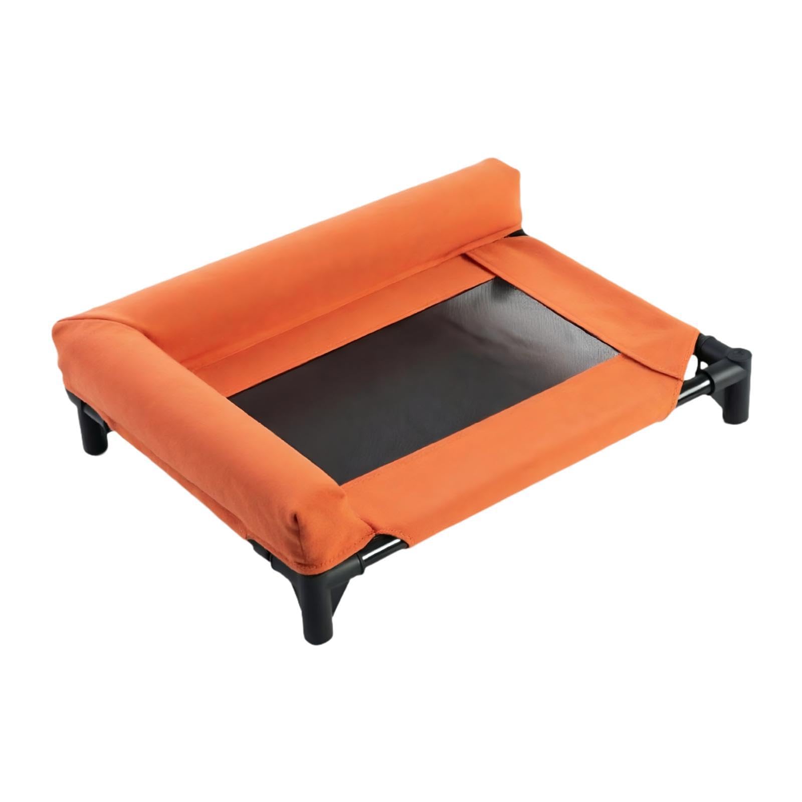 CALANDIS Elevated Dog Bed Sleeping Mat Washable Pet Cot for Bedroom Patio Living Room Orange | Beds | Dog Supplies