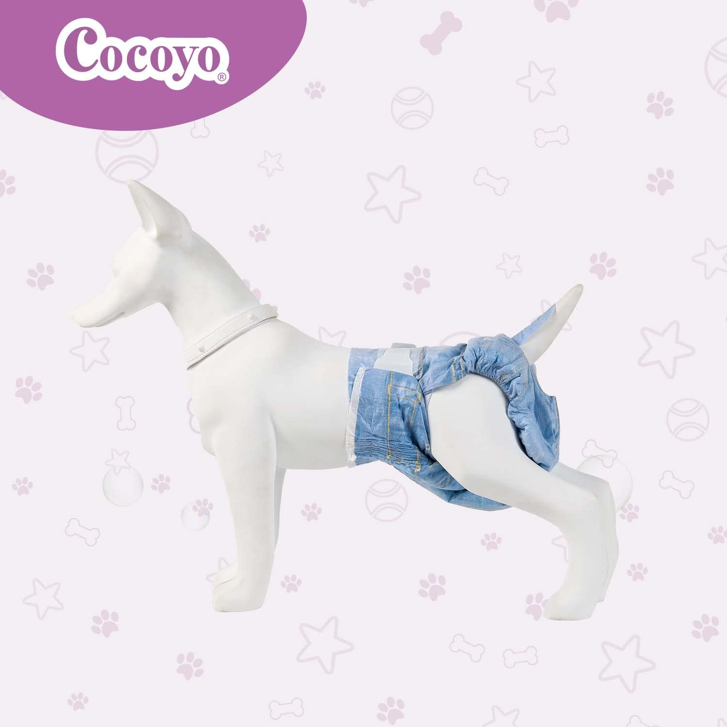 Cocoyo Disposable Female Dog Diapers X-Small Size, 84 Count, Super Absorbent, Breathable, Wetness Indicator