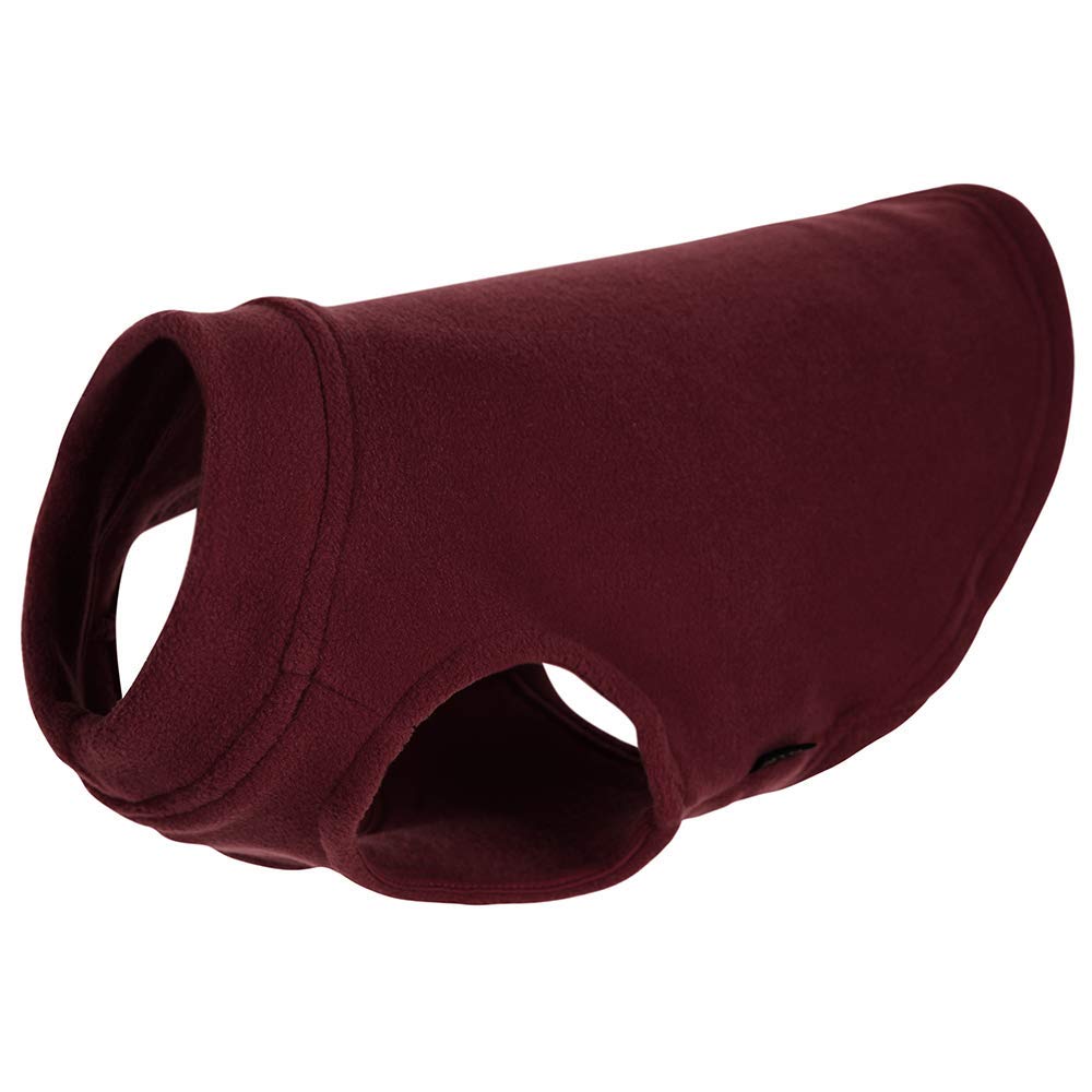 Gooby Stretch Fleece Vest Dog Sweater - Burgundy, Medium - Warm Pullover Fleece Dog Jacket - Winter Dog Clothes For Small Dogs Boy Or Girl - Dog Sweaters For Small Dogs To Dog Sweaters For Large Dogs