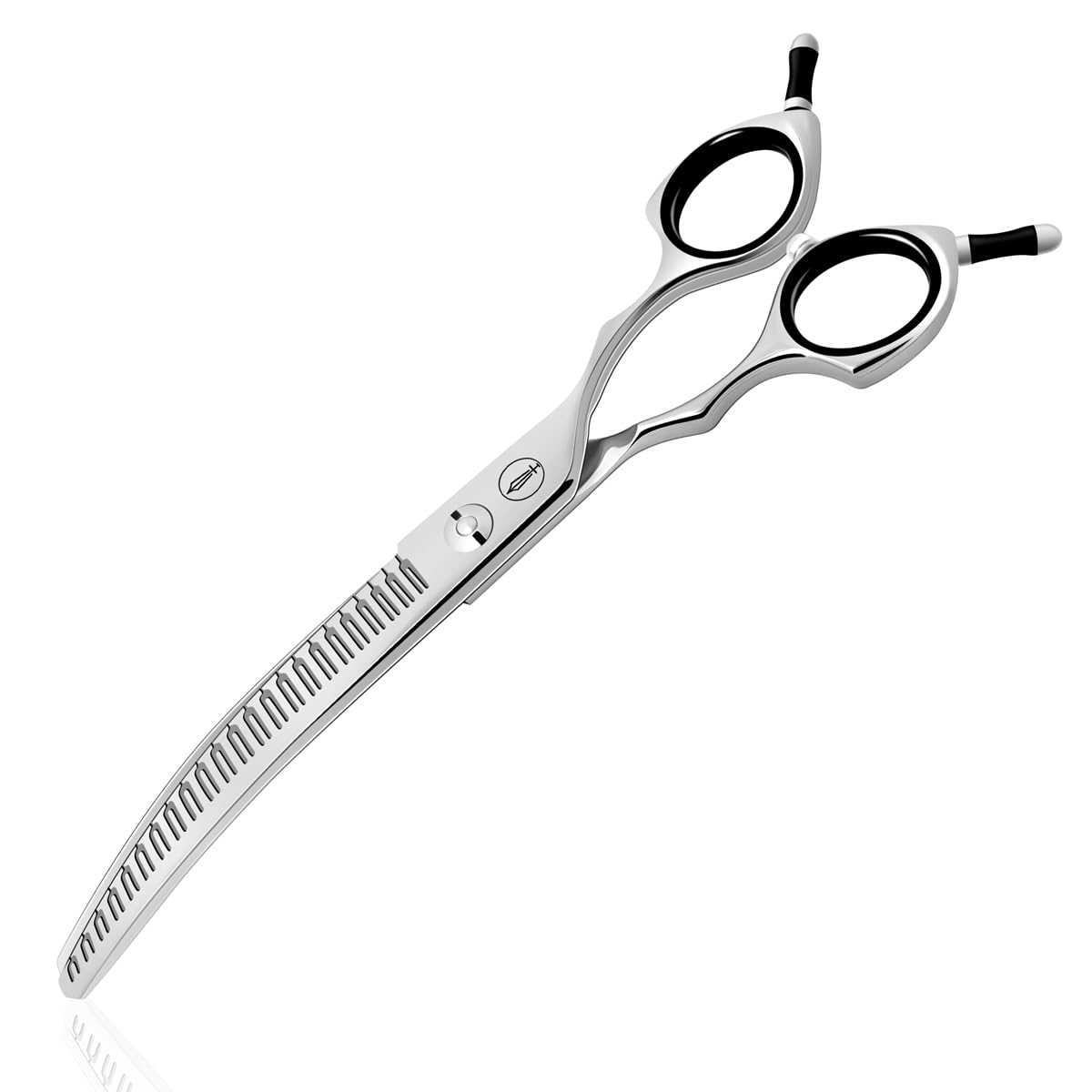 Hashimoto Curved Eraser Dog Grooming Scissors, 23 Teeth,7.0 Inch,80% Thinning Rate,Light Weight, Designed For Bulking Off Coat Q