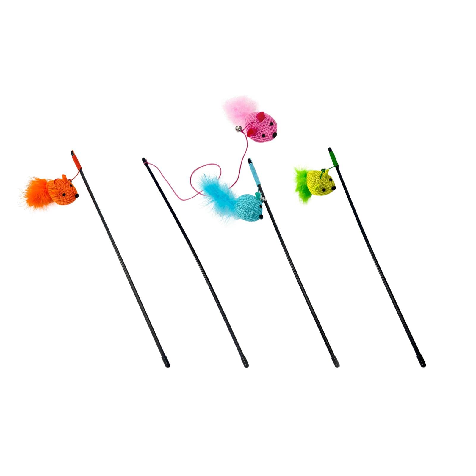 Calandis Cat Teaser Wand Toy Playing Dog Training Puppy Interactive Cat Toys Orange | Toys | Cat Supplies