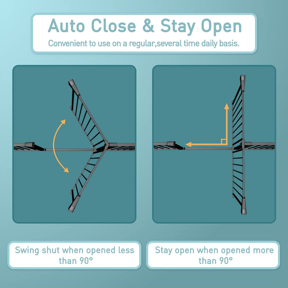 38.5' Extra Tall Pet Gate Pressure Mounted - Walk Through Baby Gates With Door For Stairs Doorway - Puppy Doggy Dog Gates Fence Child Safety Gate 51.57'-54.33' Wide