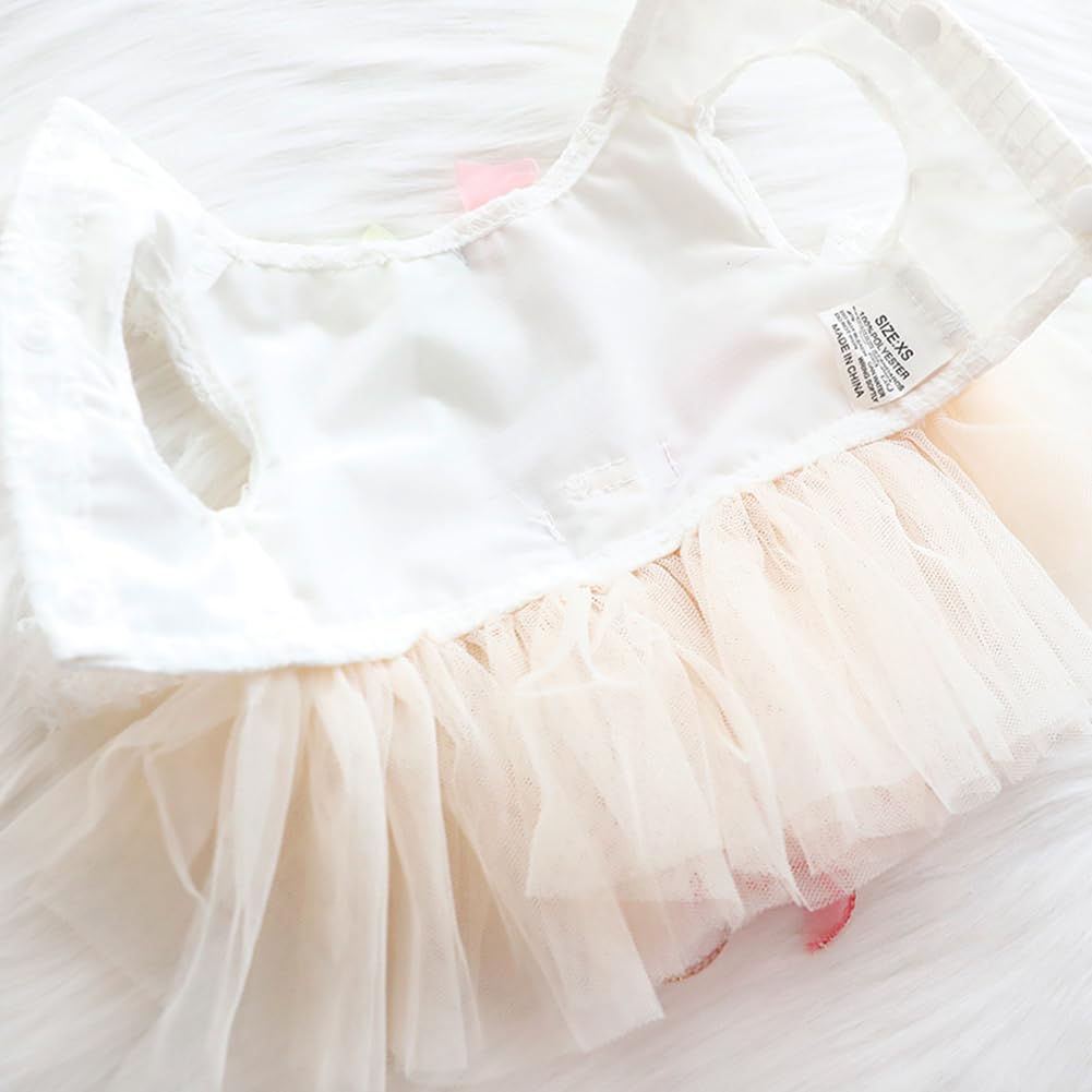 Marupet Fashion Sweet Puppy Dog Blingbling Princess Skirt Pet Dog Lace Cake Camisole Tutu Dress D-Pink L