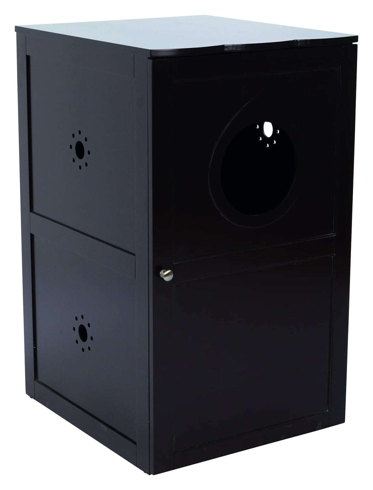 Trixie 2-Story Furniture Style Litter Box Enclosure And Pet Home, Hidden Cat Litter Box, Espresso Brown