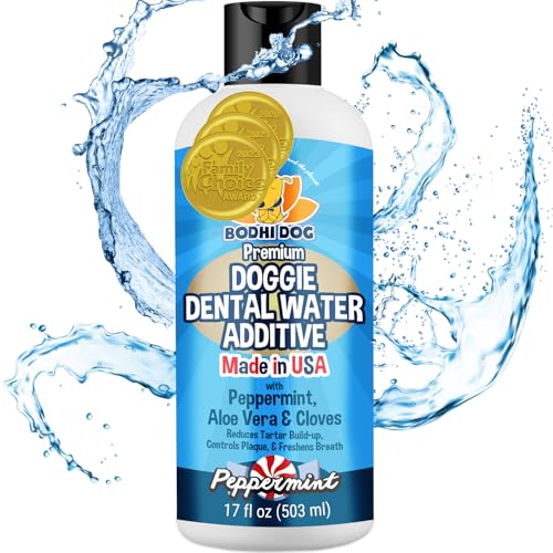 Bodhi Dog Peppermint Dental Dog Water Additive - Dental Water Additive for Dogs & Pets - Teeth, Breath & Healthy Gums - Freshens