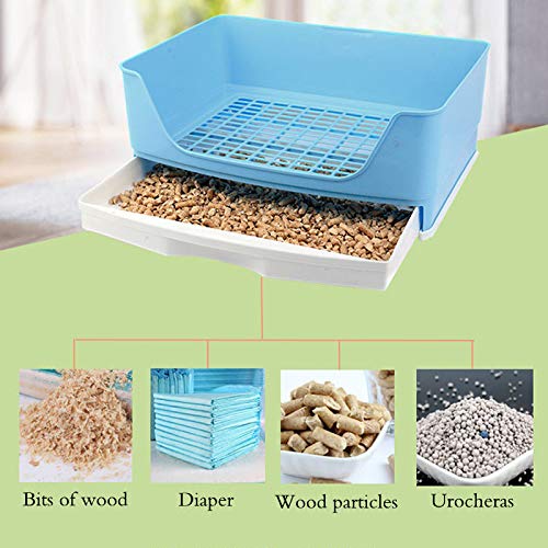 Hamiledyi Rabbit Cage Litter Box With Drawer Large Toilet Trainer Potty Corner Pet Pan For Adult Hamster, Guinea Pig, Ferret, Ch