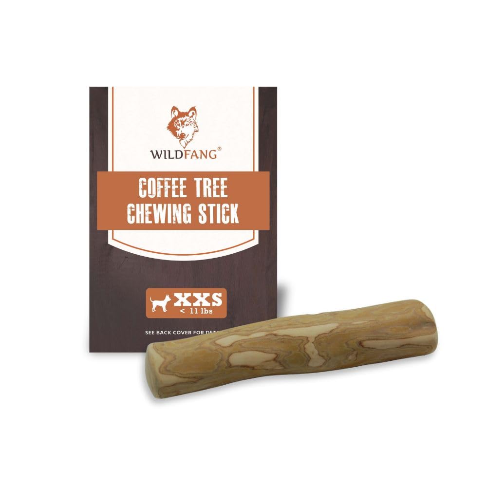 Wildfang Coffee Wood Chewing Stick Dog Toy Set Of 3 - Natural Chewing Wood For Dogs, Muscle Training