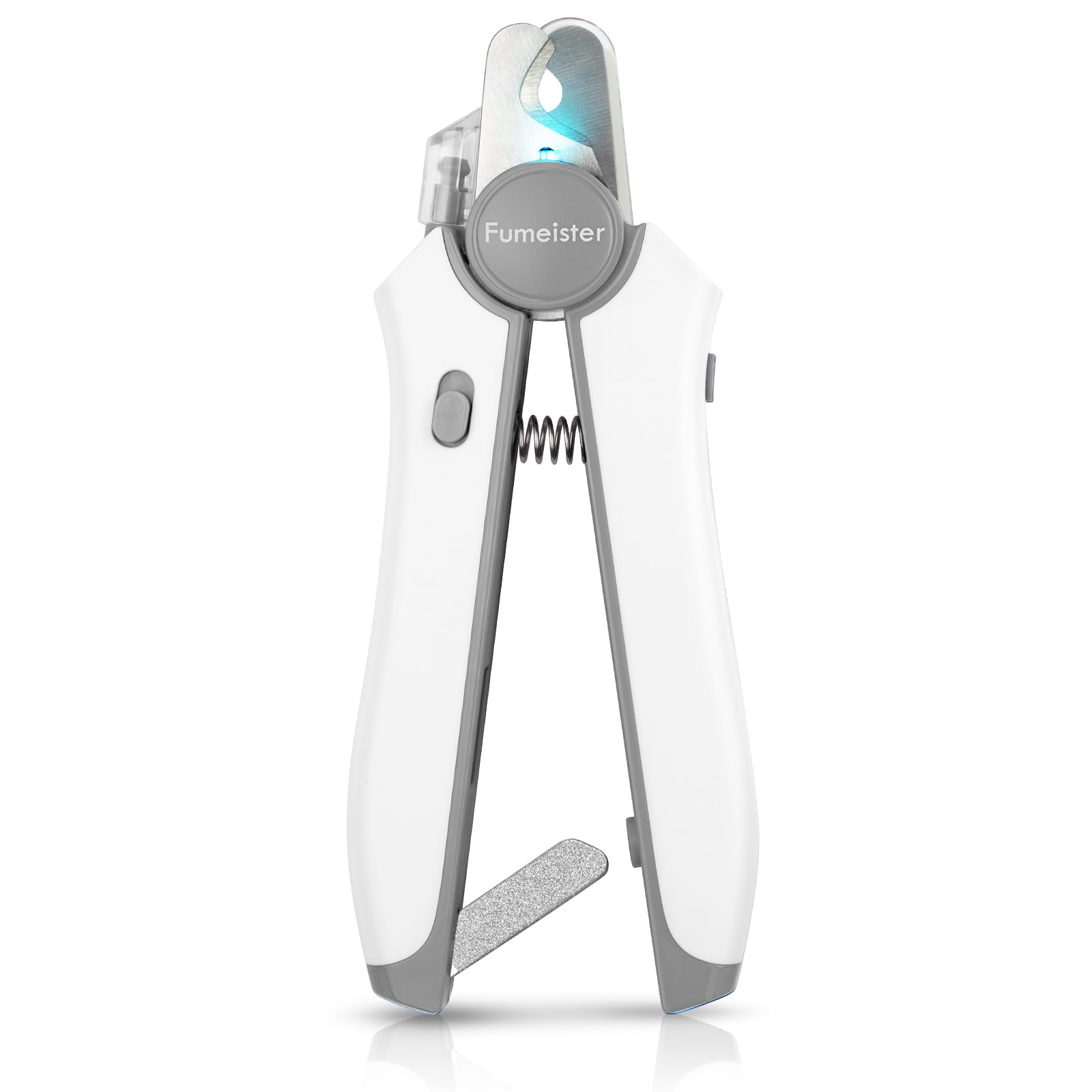 Fumeister Type-C Rechargeable Dog & Cat Nail Clippers - LED Pet Nail Trimmer with Built-in Nail File, Extra Sharp Blades for Sma