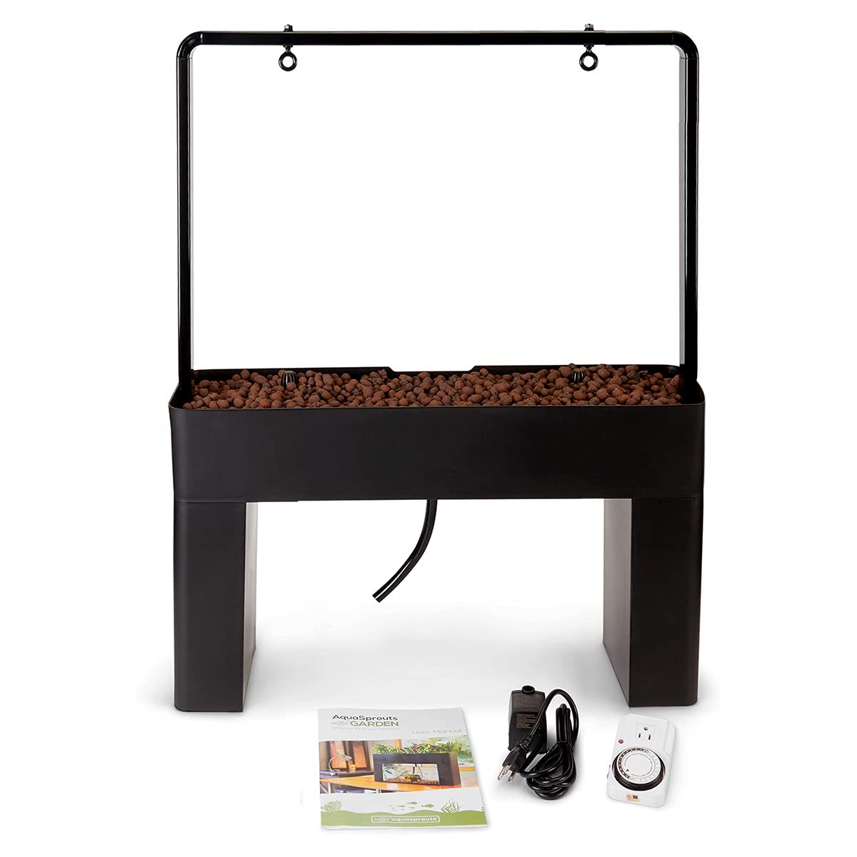 Aquasprouts Aquaponics Garden, Self-Sustaining Desktop Aquarium Hydroponics Ecosystem Kit, Fits Standard 10 Gallon Aquariums