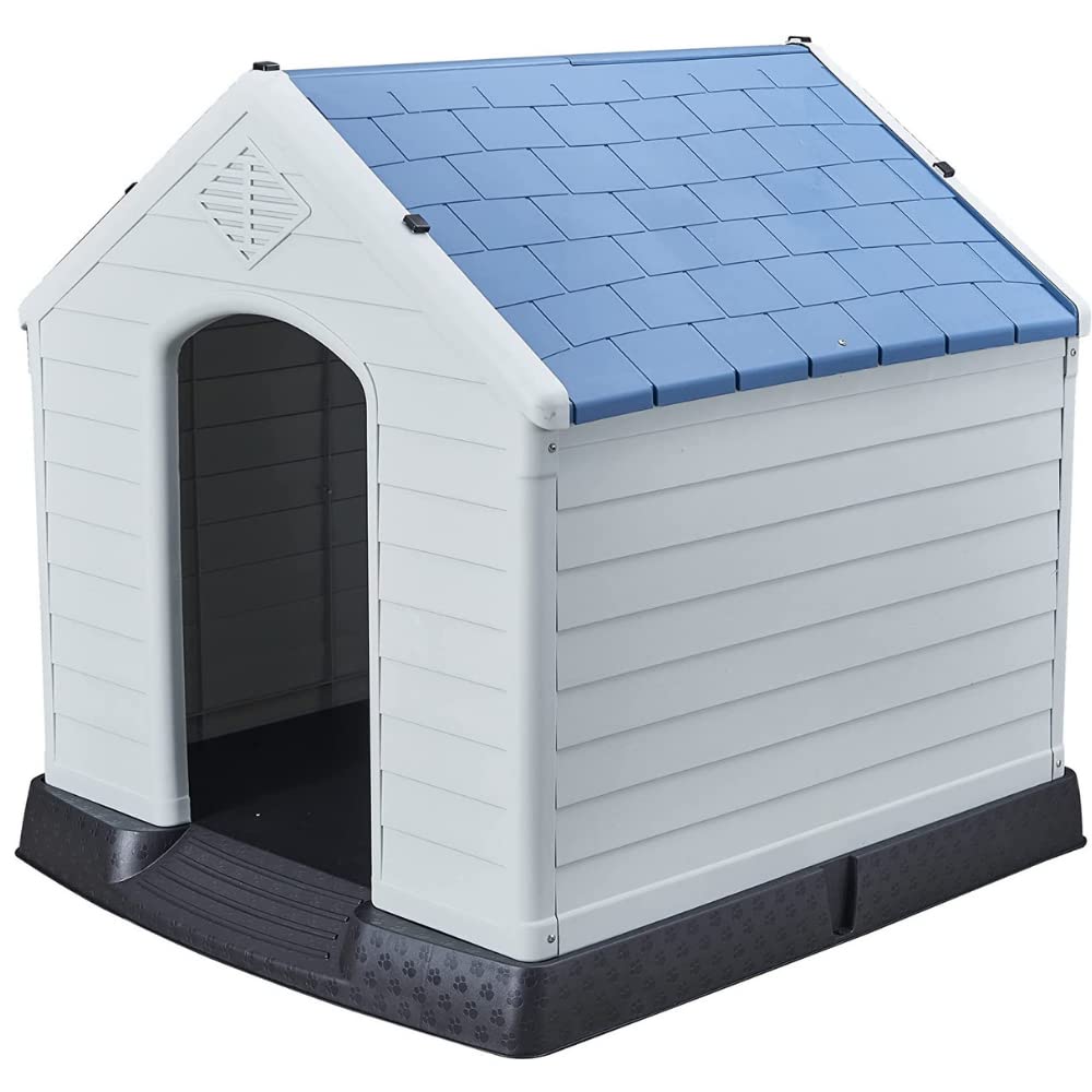 Acquaverde Maxi House For Large Dogs Made Of Pvc Resin For Outdoor Garden Cm 101X97X99