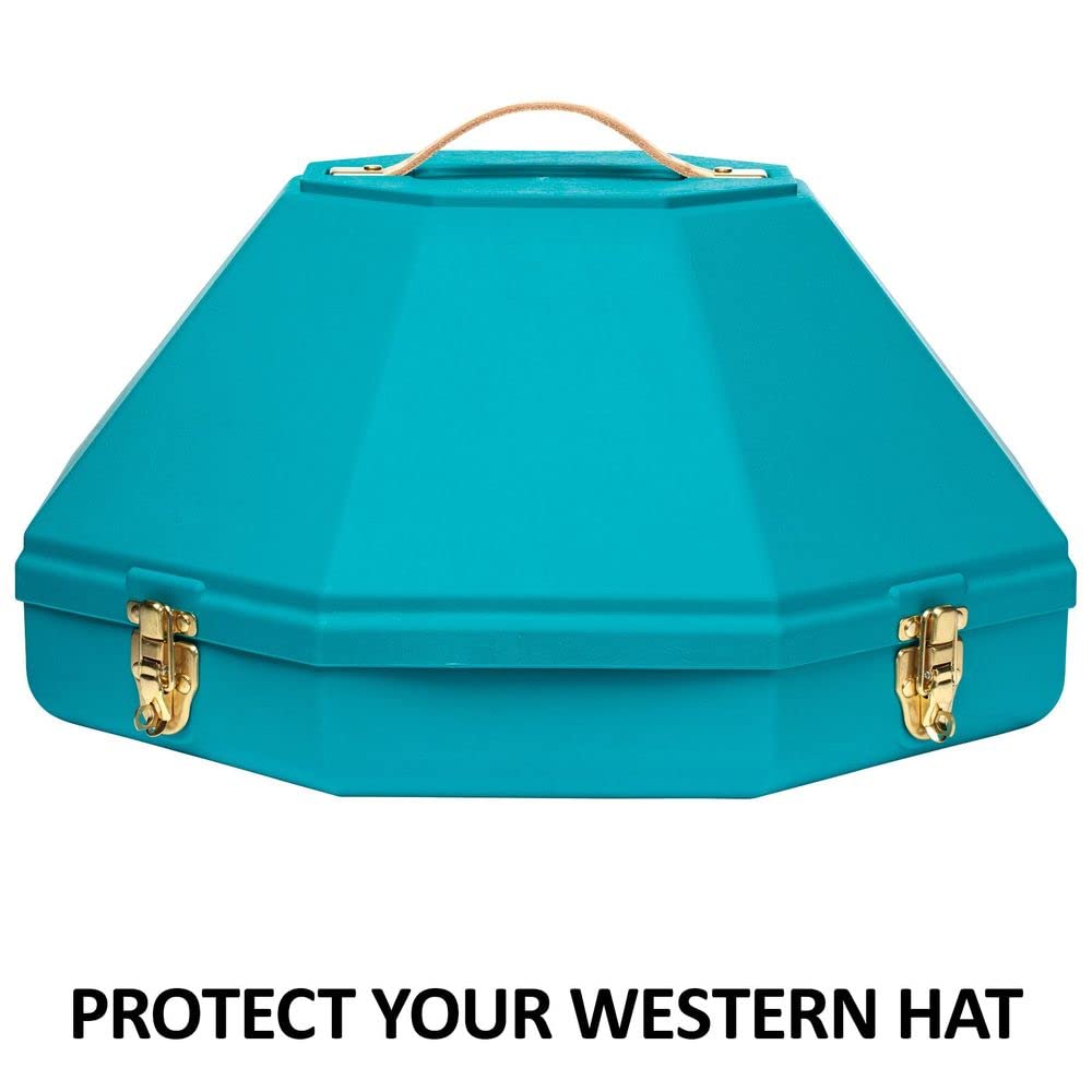 Schneiders Western Hat Can | Color Green | Ideal Horse Show Companion | Robust Protection For Western Hats | Adjustable Fit | Mi