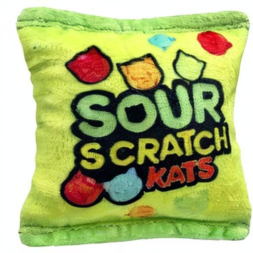 Huxley & Kent Plush Cat Toy | Sour Scratch Kats | Snack Attack Strong Catnip Filled Cat Toy | Plush Interactive Kitten And Cat Toy With Catnip And Crinkle | Kittybelles