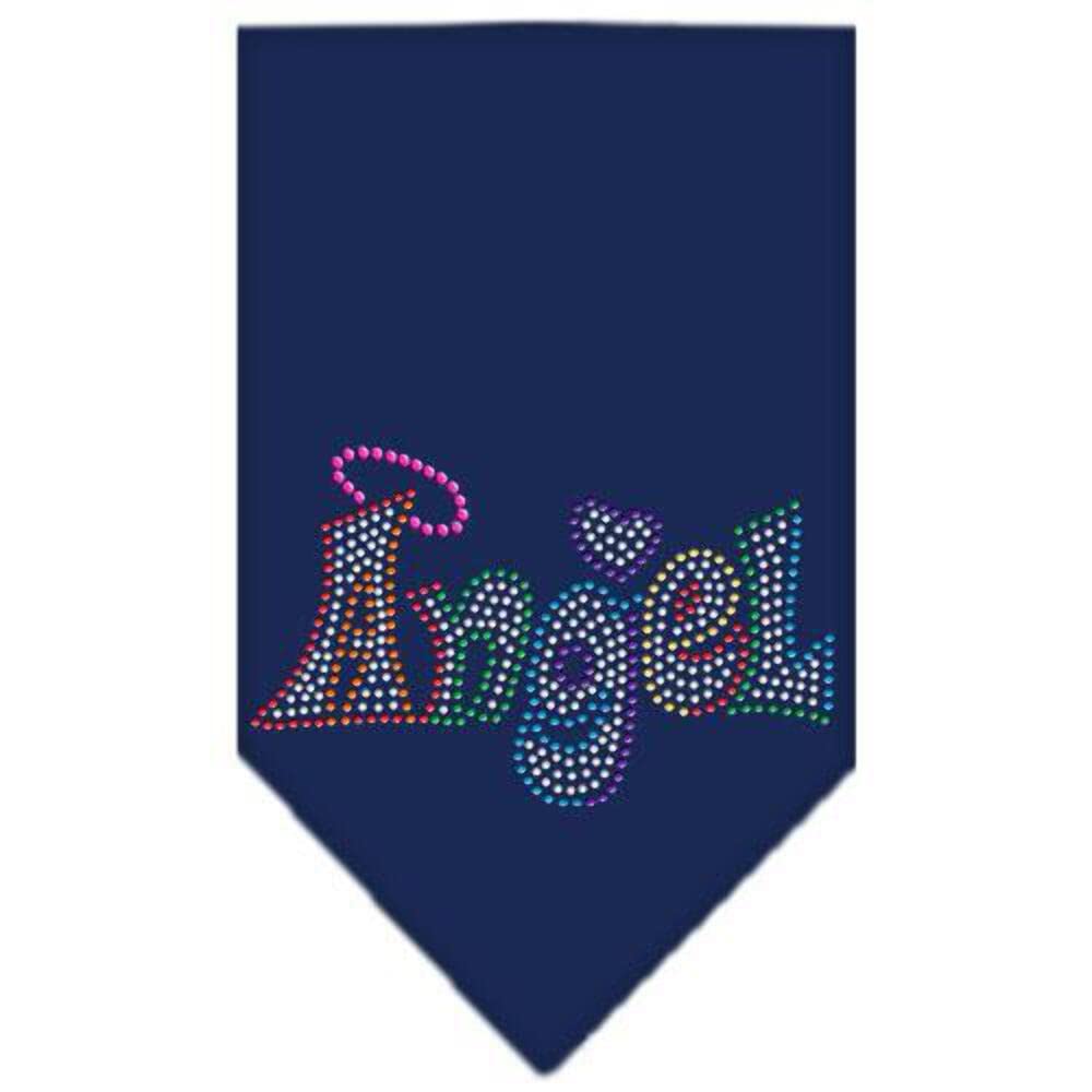Mirage Pet Products 67-97 SMWT Technicolor Angel Rhinestone White Print Bandana, Small