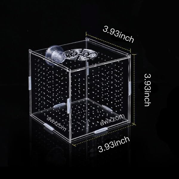 Awxzom Acrylic Fish Breeding Box, Acrylic Fish Isolation Box, Fish Separator For Aquarium, Hatchery Incubator With Suction Cups