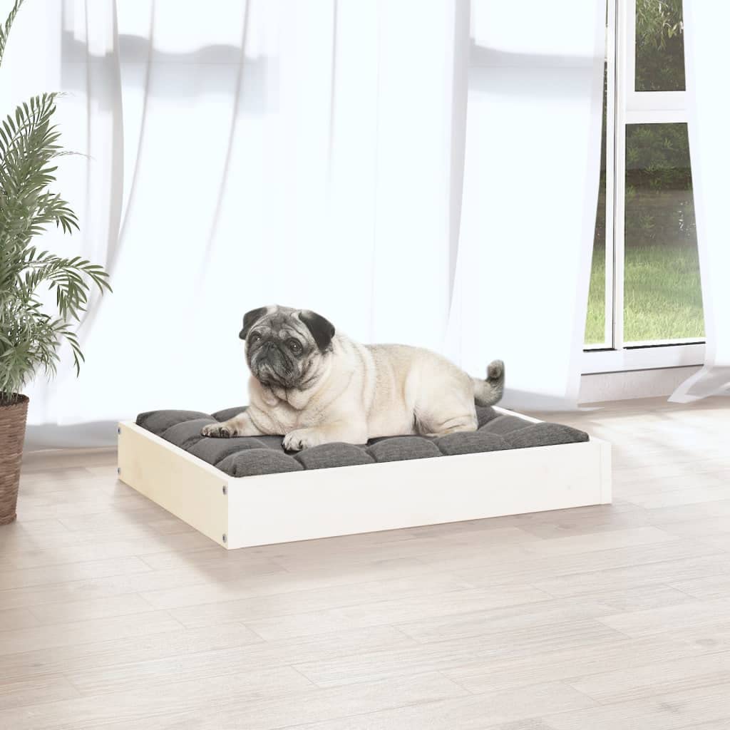 Vidaxl Solid Pinewood Dog Bed - Comfortable, Sturdy, And Rustic Look - Ideal Resting Spot For Your Pet - 24.2'X19.3'X3.5' Size