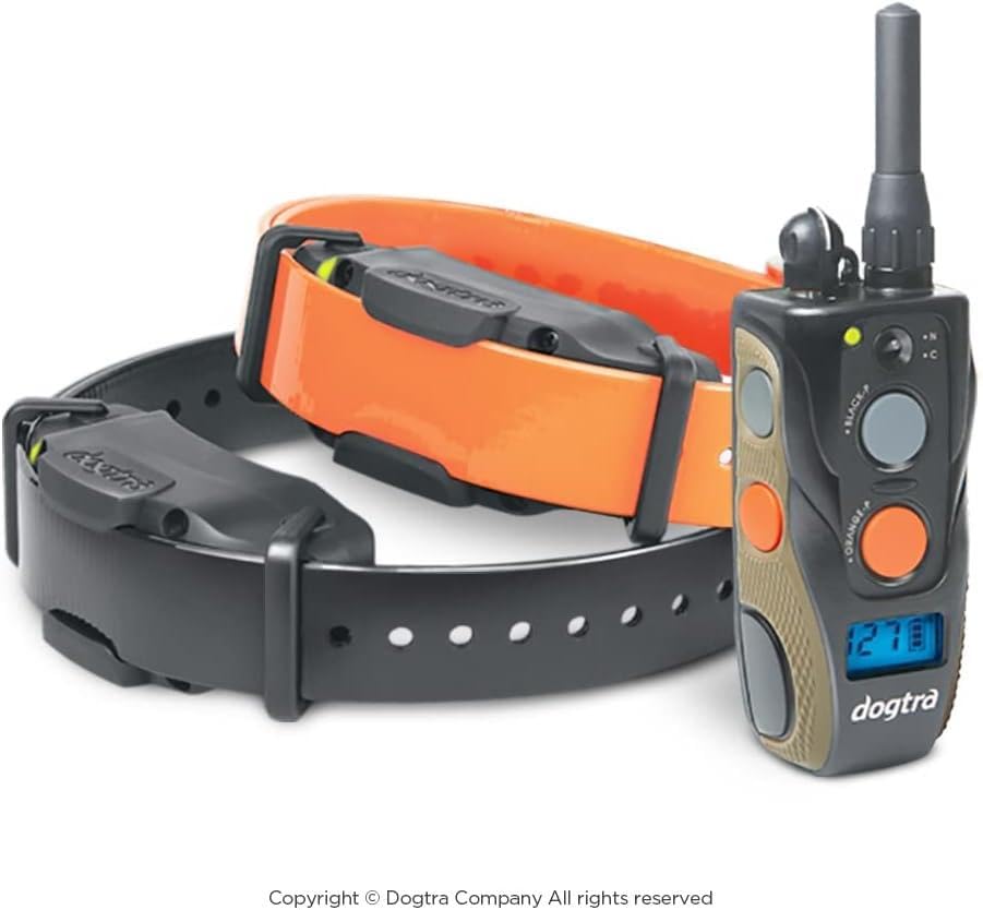 Dogtra 1902S Ergonomic 3/4-Mile Ipx9K Waterproof High-Output 2-Dog Remote Dog Training E-Collar