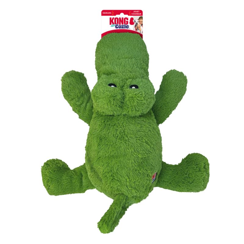 Kong Cozie Jumbo Ali The Aligator - Xl Sized Plush Dog Toy For Large And X-Large Breeds