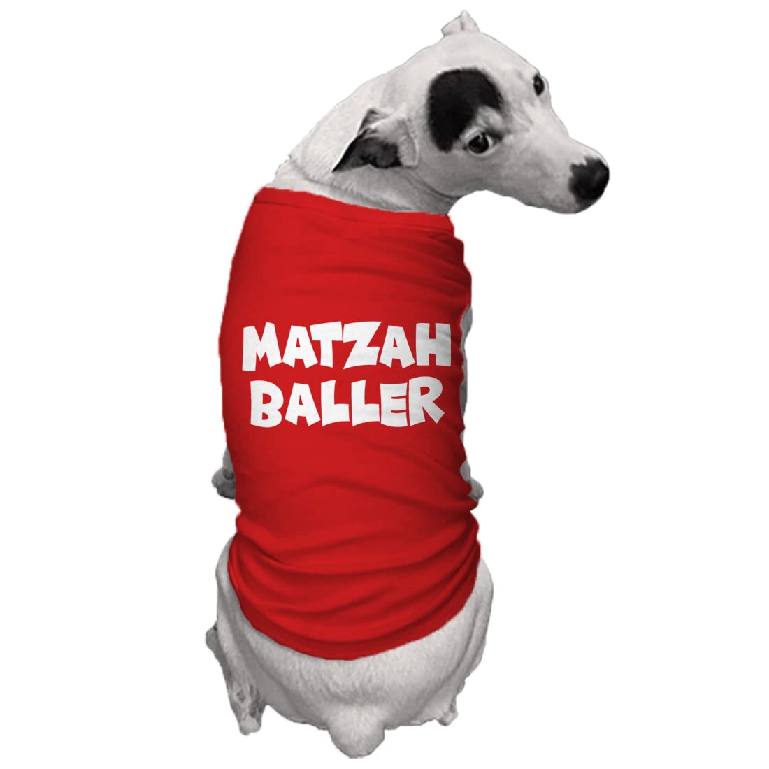 Matzah Baller - Matzo Hanukkah Passover Seder Dog Shirt (Red, X-Small)