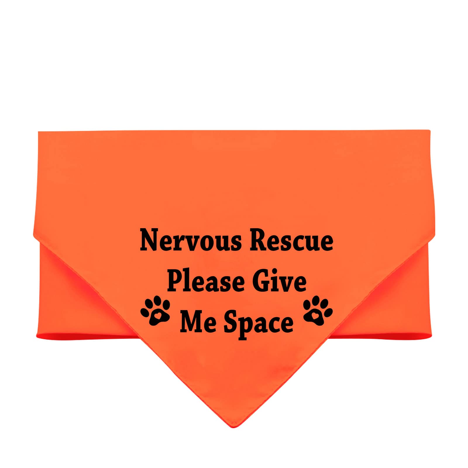 Funny Dog Bandana Nervous Rescue Please Give Me Space Dog Pet Scarf Baby Shower Alert Pet Bandanas(Give Me Space)