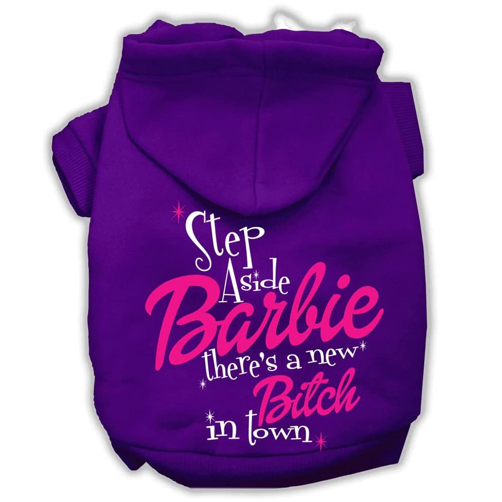 Mirage Pet Products New Bitch In Town Screenprint Hoodie, X-Large, Light Pink