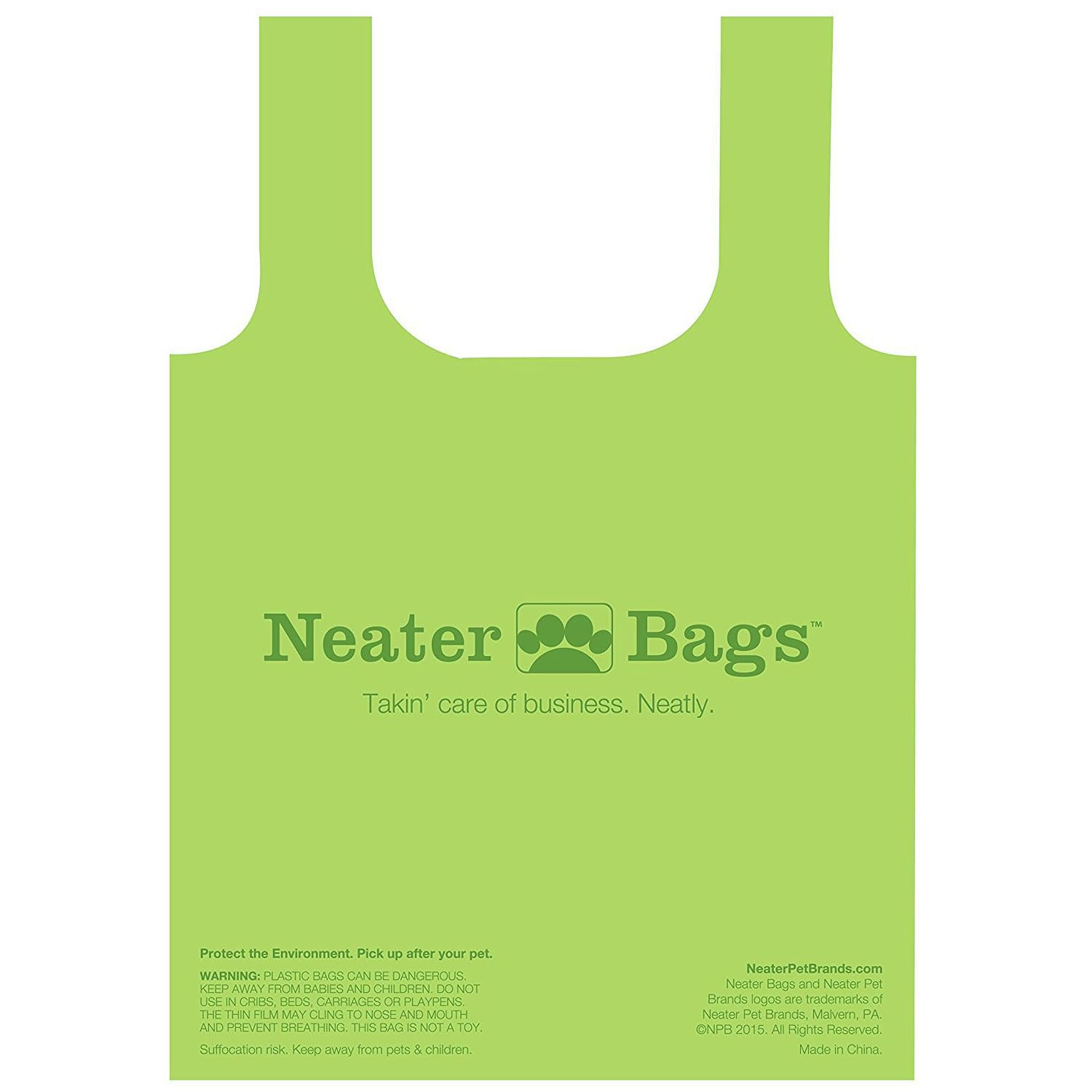 Neater Pet Brands Neater Bags Dog Waste Bag, No Rolls To Fuss With - Dog Poop Bags Dispense One At A Time, Doggie Poop Bag With