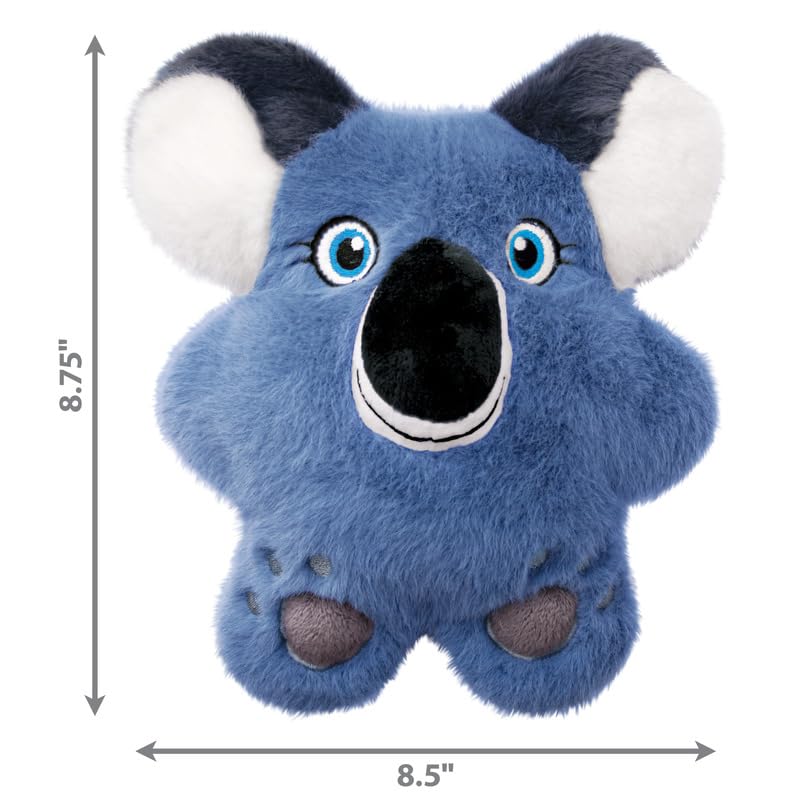 Kong Snuzzles Dog Toy, Plush Squeaker, Crinkle Sounds, Soft Durable Indoor Play (Bear/Koala Combo, Medium)