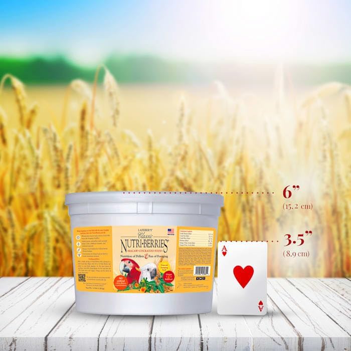 Lafebers Classic Nutri-Berries for Macaw / Cockatoo 3.5 lb. Tub
