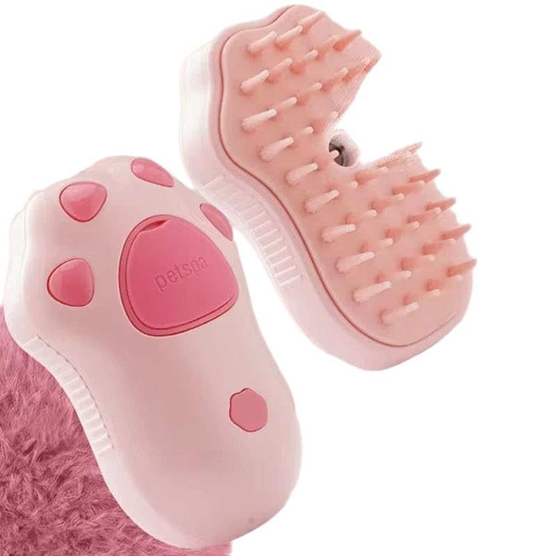 Canine Products Rechargeable Pet Grooming Spray Brush For Cats & Dogs  Electric Detangling & Bath Brush With Soft Silicone Bris