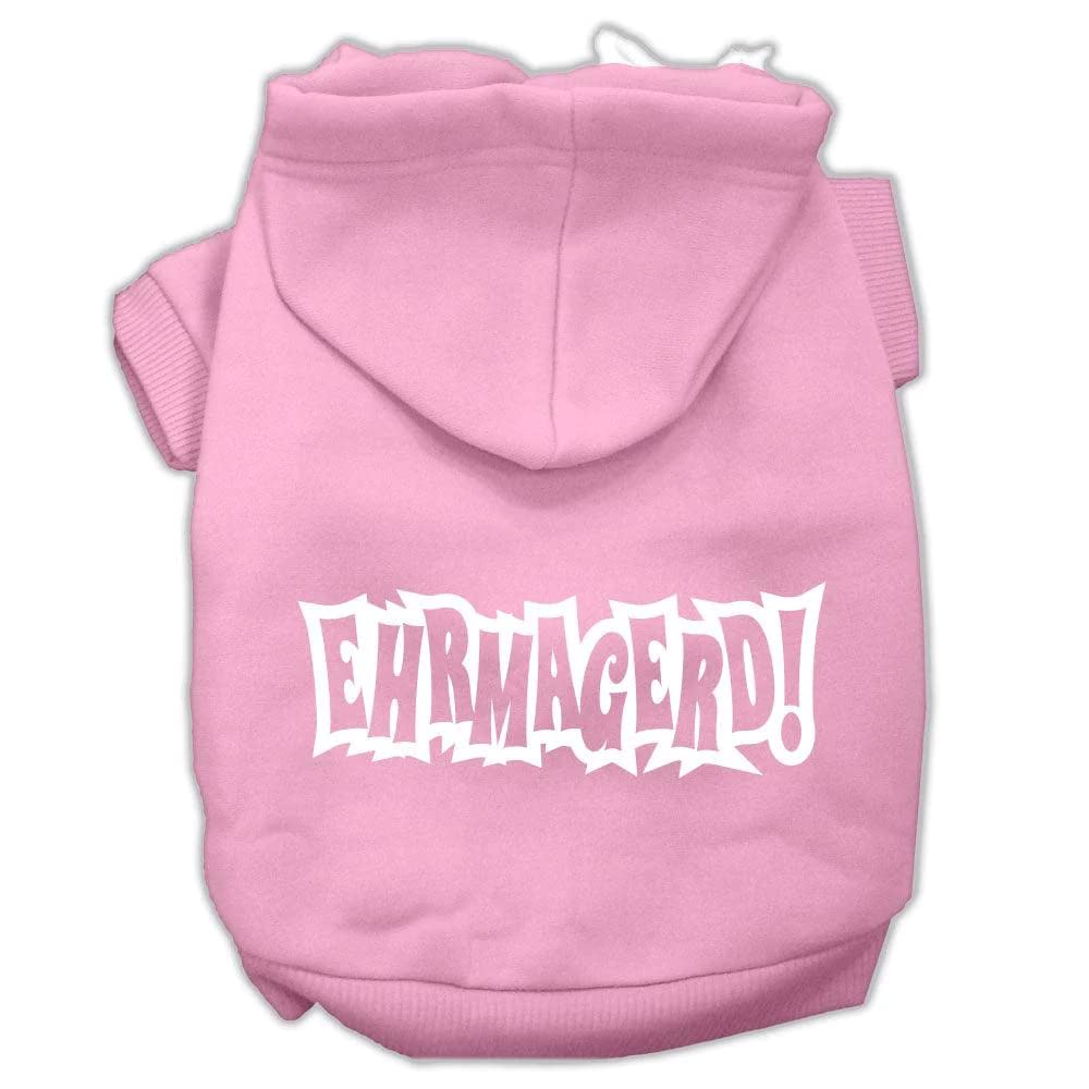 Mirage Pet Products 10&quot; Ermahgerd Screen Print Pet Hoodie, Small, Black