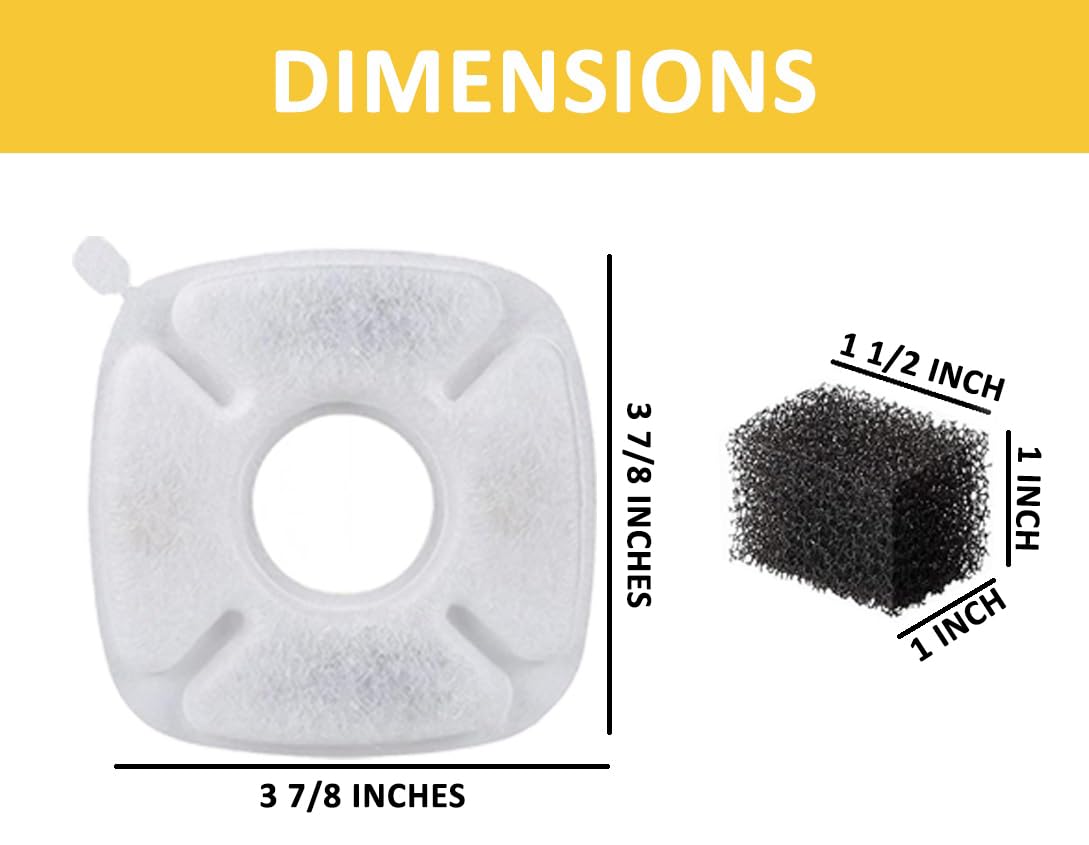 Goldtone Pet Fountain Filters Replacement Compatible With Veken 67Oz, 95Oz, 135Oz Cat And Dog Water Fountain Filters (Carbon Fil