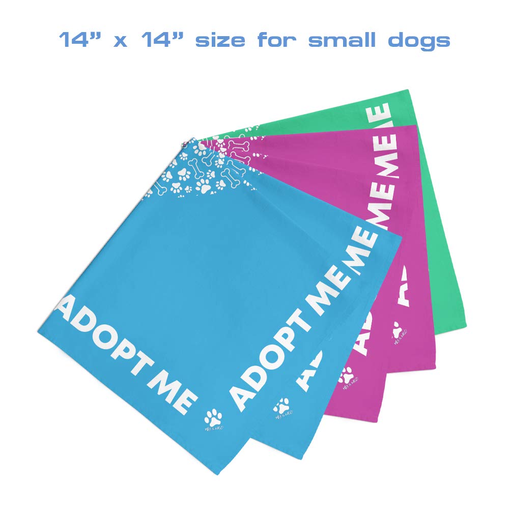 Max And Neo Dog Bandanas - We Donate 1 For 1 To Dog Rescues For Every Product Sold (5 Pack For Small Dogs, Adopt Me)
