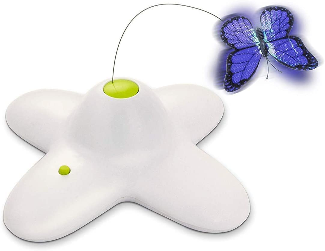All For Paws Cat Toys Interactive Butterfly Flutter Bug Cat Automatic Toy Stimulating Kitty Toys Enrichment For Indoor Cats