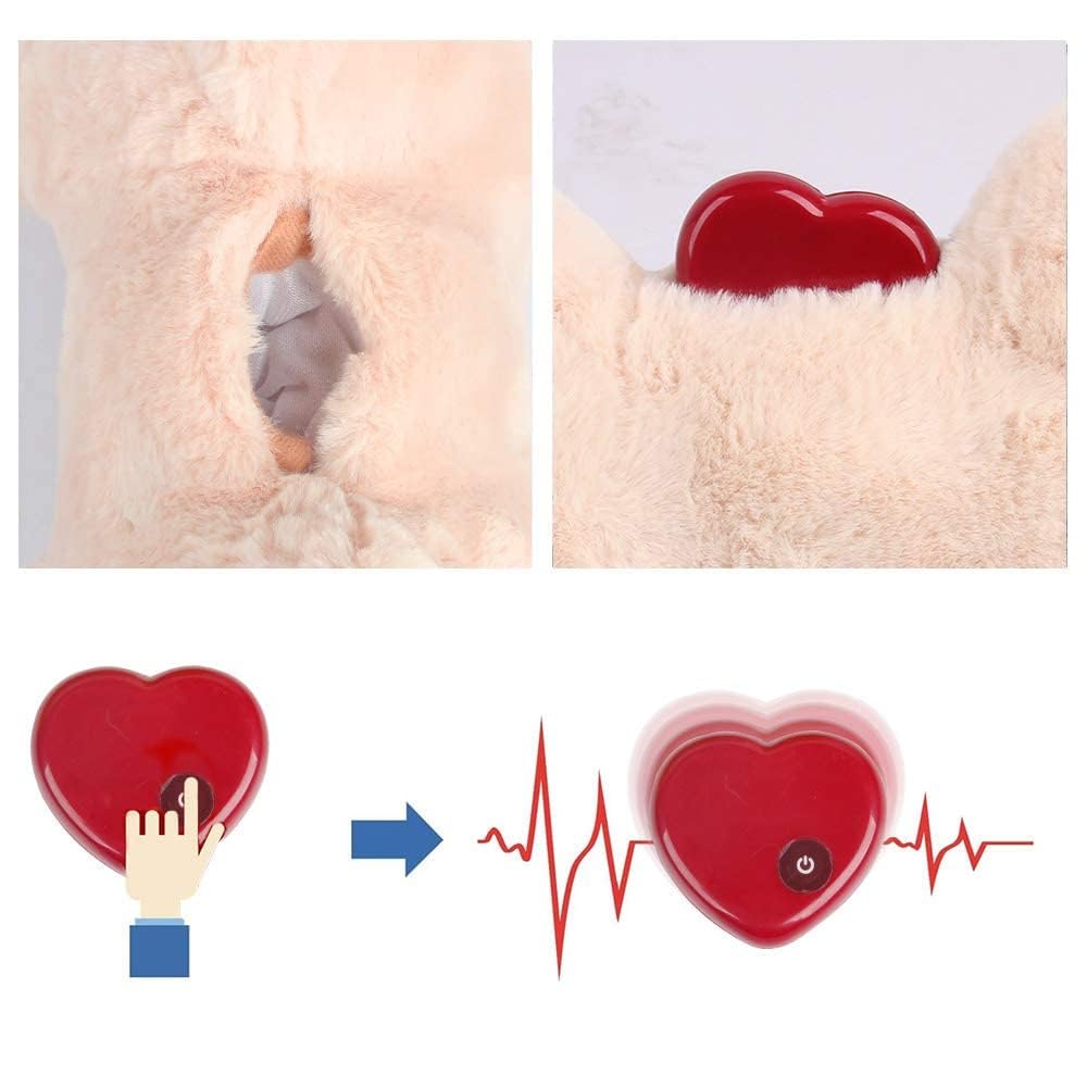 All For Paws Puppy Heartbeating Pillow Dog Crate Training Snuggle Toys Dog Pillow Sleep Aid Plush Toy, Stress Relief And Comfort New Puppy