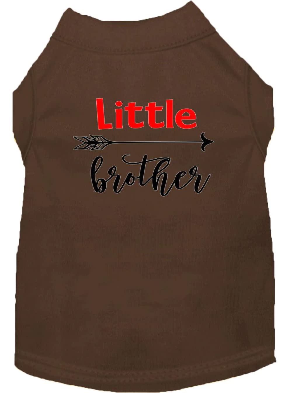 Pet Dog & Cat Shirt Screen Printed, "Little Brother" Red LG (10-14 lbs.)