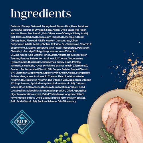 Blue Buffalo Basics Small Breed Dry Dog Food, Turkey & Potato, 4-lb Bag, Limited Ingredient Diet for Skin & Stomach Care