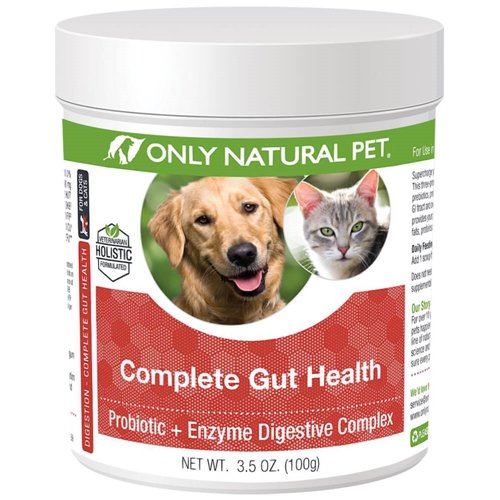 Only Natural Pet Complete Gut Health Complex - Probiotics & Digestive Enzyme Supplement for Dogs & Cats - Promotes Healthy Diges