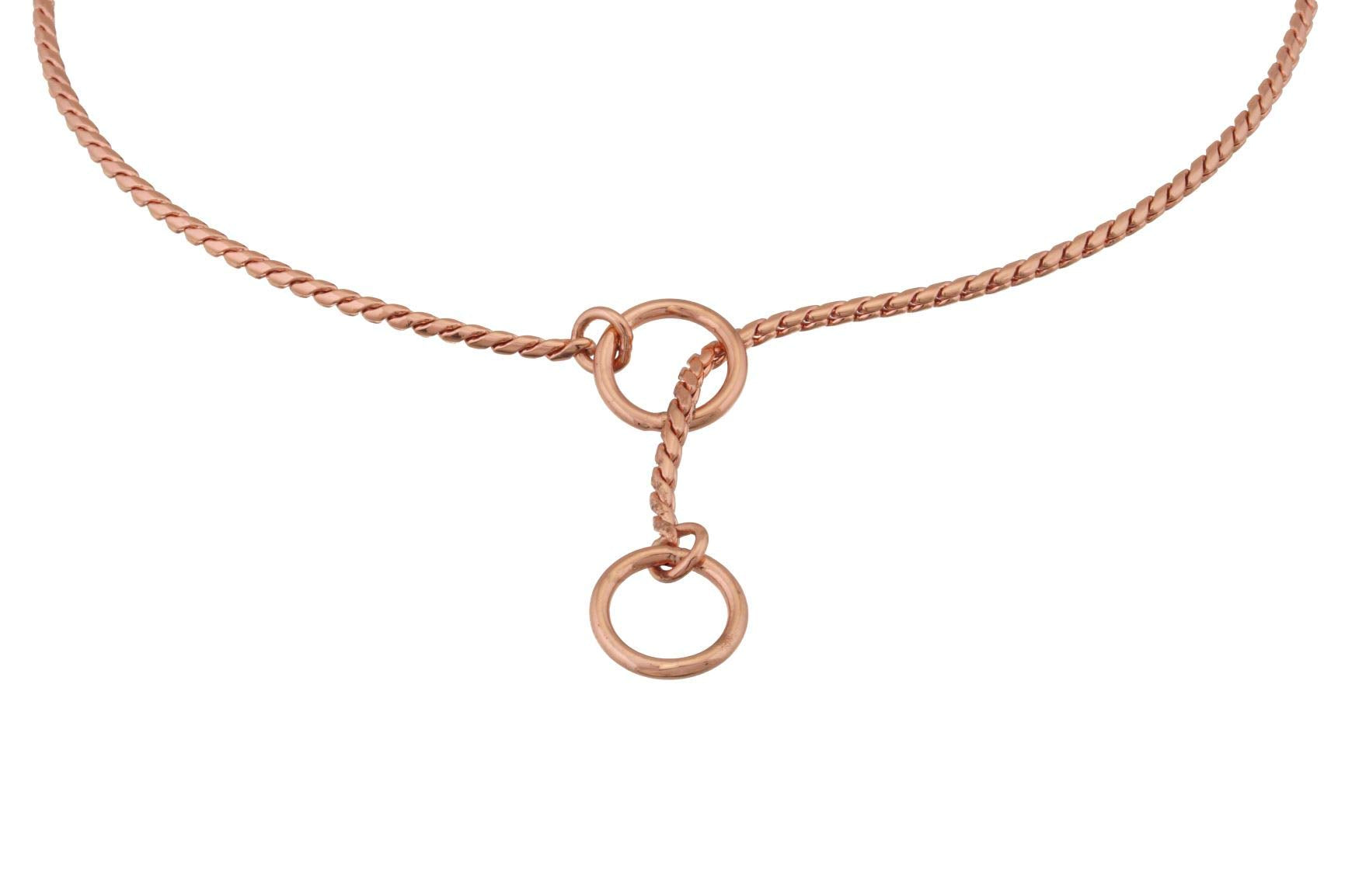 Alvalley Metal Chain Dog Show Collar - Fine Brass Snake Chain Collar - Adjustable For Toy, Small, Medium, Large, And Extra Large