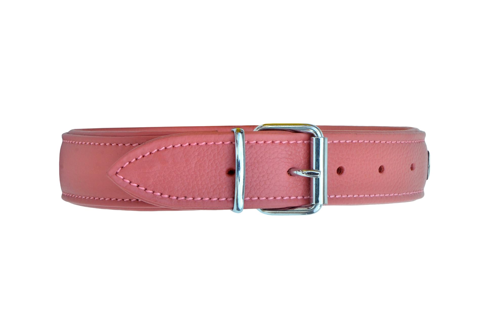 Leather Dog Collar Padded For Comfort For Puppies And Big Dogs With Bone Studs 10Ab303-S