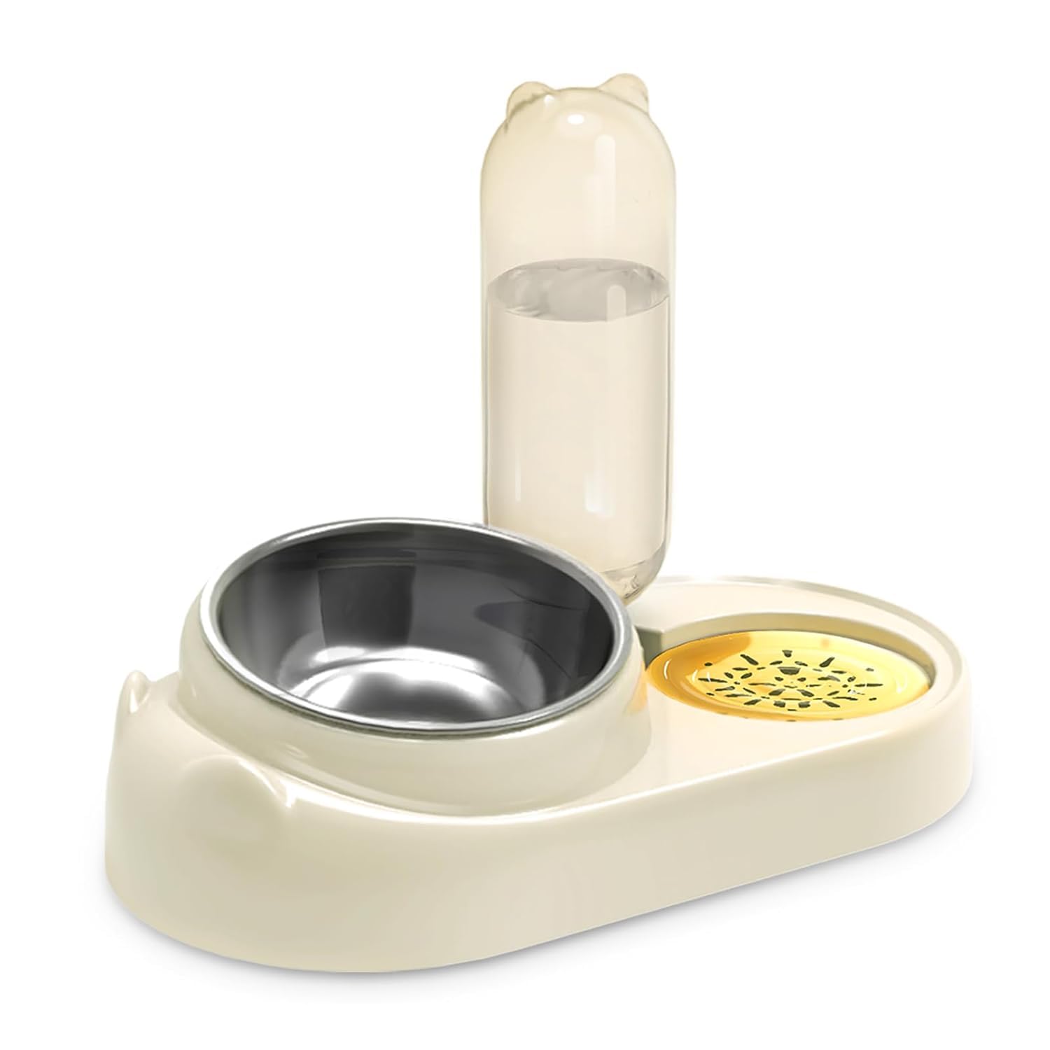 Edbiret 2 In 1 Dog Bowl Pet Water And Food Bowl Set Stainless Steel Water Dispenser Bowl For Small Medium Dog Kitten Rabbits (Be