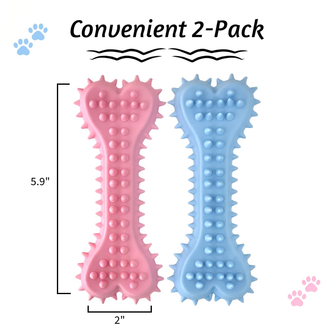 Simplyy Rubber Bone Dog Chew Toy - Durable & Long-Lasting Bite-Resistant Chew Toy For Dogs Perfect For Fun, Dental Health, And E
