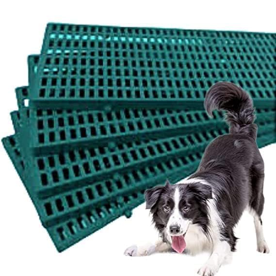 SSM PET MART Pet Plastic 36x12 Inch Dog Flooring Mat | Multipurpose Floor Mat for Dog, Cat, Rabbit, Goat (Black, Set of 4)104