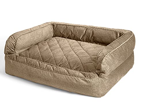 Orvis Comfortfill-Eco Couch Dog Bed, Brown Tweed - Small