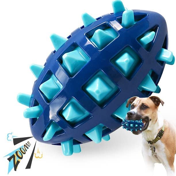 Pups&Pets Dog Chew Toys Ball Interactive Play Floating Bite Resistant Squeaky Rubber Excitement Toy  1 Piece (Color May Vary)