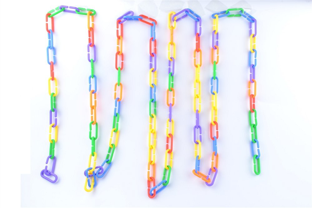 Yuyuso 100 Piece Plastic C-Clips Hooks Chain Links C-Links Rat Parrot Bird Toy Cage