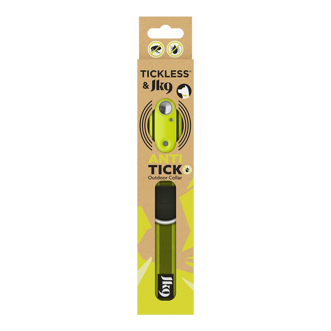 Tickless & Jk9 Ultrasonic Tick And Flea Repellent Collar - Neon Yellow