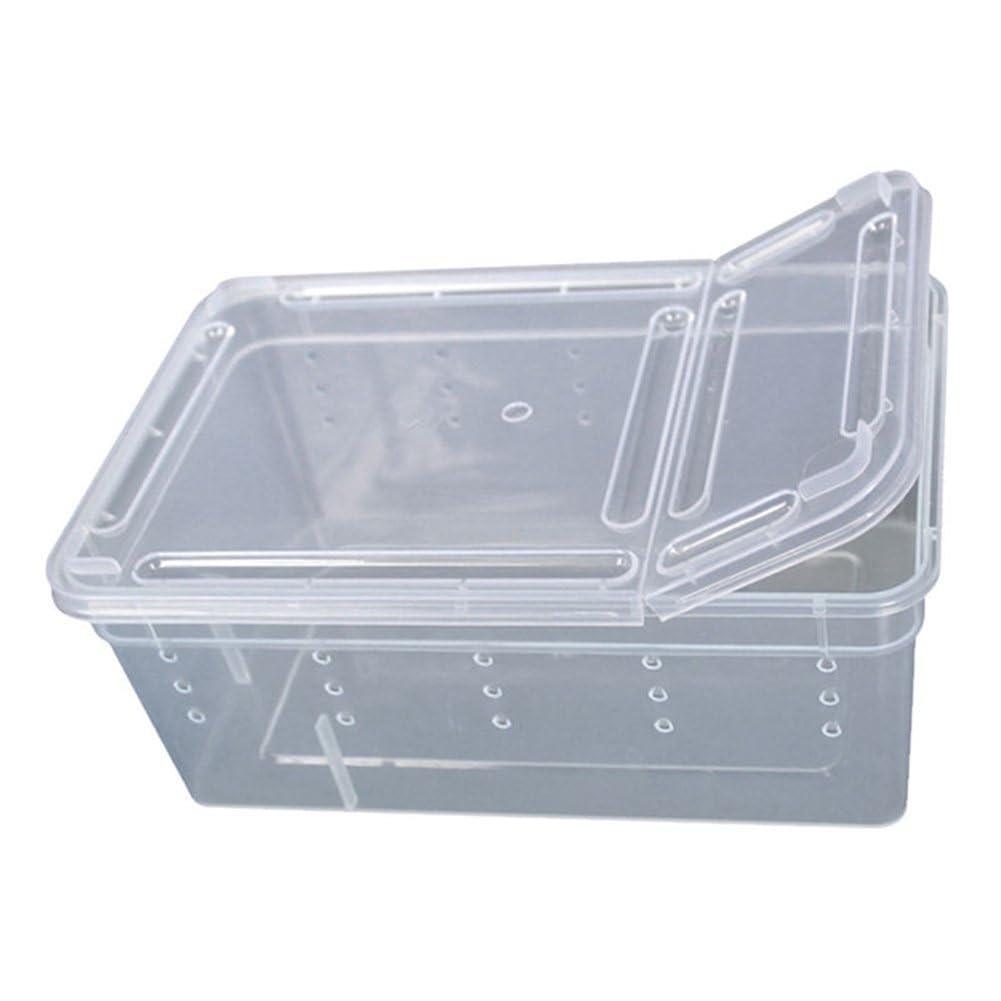 Hypeety Small Reptile Breeding Box For Reptiles Small Snake Small Turtle Spiders Geckos Frogs Breeding Box Case Feeding Hatching Container Small Reptile Tank Terrarium